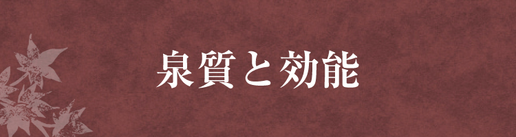 泉質と効能